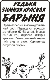 Редька Барыня зимняя красная 1г белый пакет Семена Алтая