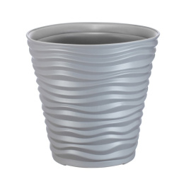 Кашпо пластиковое напольное Дюна d-46см h-45см 50л серый Idea М3403