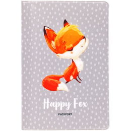 Обложка для паспорта Meshu Happy Fox, ПВХ, 2 кармана MS_34135
