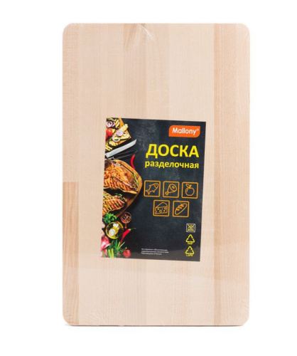 Доска разделочная деревянная береза 320х200мм Mallony 986040