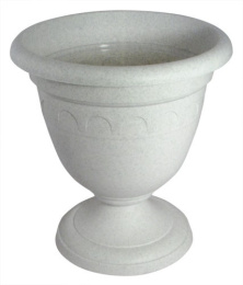 Вазон для цветов пластиковый Колывань высокий с подставкой 1,7л d-18см мраморный Martika С133М