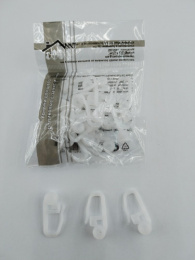 Крючки для штор пластиковые с роликом и замком набор  25шт. Мирхозторг 2434