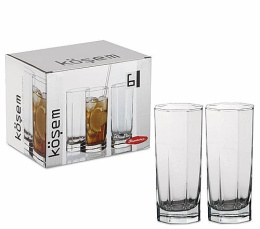 Набор стаканов стеклянных Kosem 6шт. 264мл высокие, в п/у Pasabahce Бор 42078