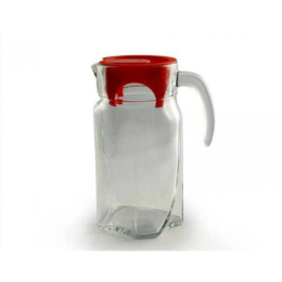Кувшин стеклянный Luna 1,7 л с красной крышкой Pasabahce Бор 43544SL