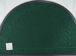 Коврик придверный влаговпитывающий на резин. основе ворс полукруглый 60х 90см Уют Классик, зеленый, в ассортименте ComeForte