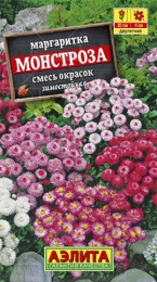 Маргаритка Монстроза смесь окрасок 0,05г цветной пакет Аэлита