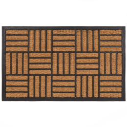 Коврик придверный влаговпитывающий на резин. основе кокосовое волокно 45х75см Паркет SunStep 32-093