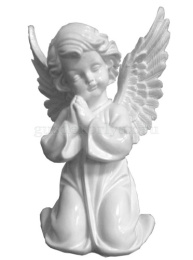 Фигурка садовая гипсовая Ангелочек сидячий 20х27см ГусьДекорЛюкс 15С21