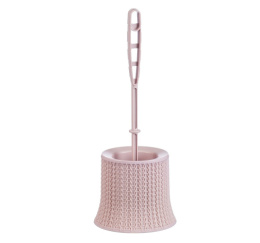 Комплект для туалета WC пластиковый Вязание чайная роза Idea М5019