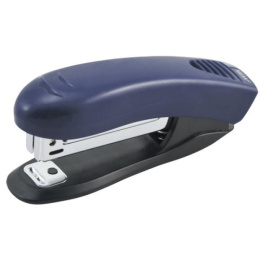 Степлер №10 10 листов Devente Stripe, пластиковый, с антистеплером, в к/к, синий 4142352