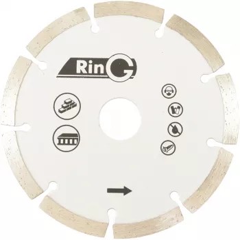 Диск алмазный 115х7х2,1х22,2мм сухая резка, сегментный RinG 248100