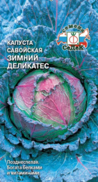 Капуста савойская Зимний Деликатес 1г цветной пакет Седек