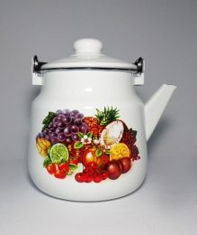 Чайник эмалированный 3,5л с подвижной металл. ручкой с декором Магн, в ассортименте Эмаль Магнитогорск 2713/4