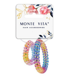 Резинки для волос Monte Vita набор   2шт. пружинка 5см и 3,5см, разноцветные 457063