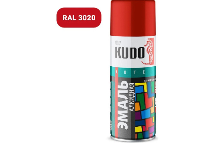 Аэрозольная краска "KUDO" универс. красная 1003 520 мл KU-1003