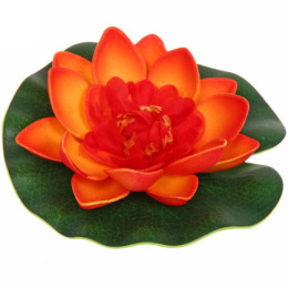 Цветок плавающий декоративный для пруда Кувшинка d-10см оранжевая РЦ Восток 736-050
