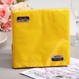 Салфетки бумажные  20шт. 33х33см 2-х слойные, желтый New Line Fresco 6073870