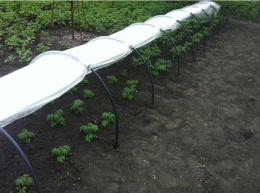 Парник Стандарт с укрывным материалом №35 8,5х0,9х0,8м дуга пластиковая d-2см l-2м (9шт.)+ ножки - колышки Садовита