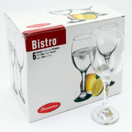 Набор бокалов для воды стеклянных Bistro (Бистро) 6шт. 275мл, в п/у Pasabahce Бор 44411