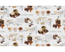 Клеенка столовая на нетканой основе с увеличенным наложением Мажор 1,35х20м Колорит 576/0