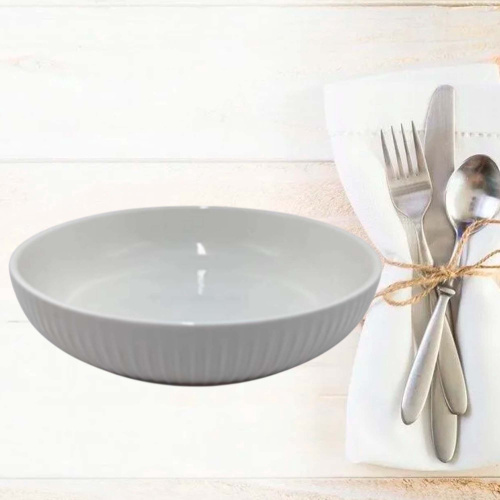 Салатник керамический 210мм Вертикаль, белый Радужный Дом РД22635