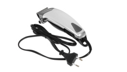 Машинка для стрижки волос, 10Вт, сеть, 4 съемных гребня, серебристый с черным Econ ECO-BC03AC