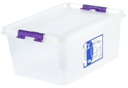 Контейнер для продуктов пластиковый 13,0л прямоугольный с ручками, прозрачный Ар-Пласт 05008