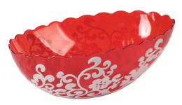 Салатник пластиковый овальный Восточный 1,5л 25х17х7,5см красный Ар-Пласт 30010