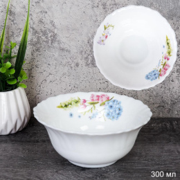 Салатник стеклокерамический 125мм/300мл Гортензия White Lily LHBW-50XN (7365)/740168