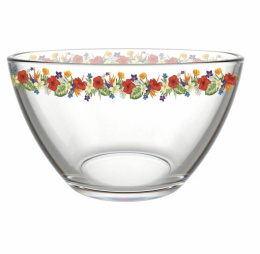 Салатник стеклянный малый 110мм/250мл Бордюр цветочный Декостек 322/1-Д
