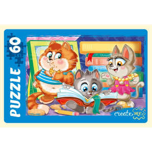 Пазлы   60 элементов Забавные котики №1 П60-6307