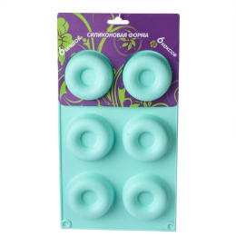 Форма для выпечки силиконовая  6 ячеек прямоугольная 29х17см YH269 №33 525438