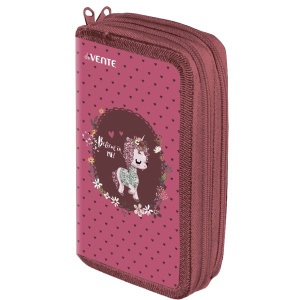 Пенал двухкамерный Devente Monster Unicom 19х10,5см, на молнии 7012823