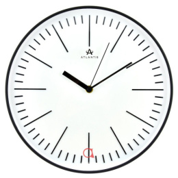 Часы настенные круглые d-30см черный Atlantis 2612TE-A