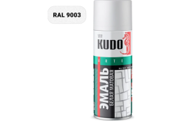 Аэрозольная краска "KUDO" универс. белая матовая 1101 520 мл KU-1101