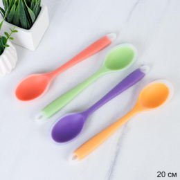 Ложка силиконовая 20см RFG-19 прозрачный край, цвета в ассортименте 718745/734354