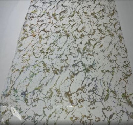 Клеенка столовая силиконовая с печатью 1,2х20м 0,65мм золото/прозрачный фон Dekorelle 272-G