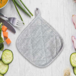 Прихватка кухонная стеганая рогожка Калейдоскоп Текстура серая 10391/1 ДомВелл 