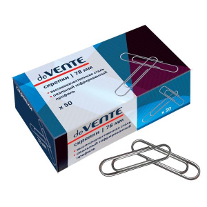 Скрепки 78мм 50шт. Devente, оцинкованные, гофрированные 4135313