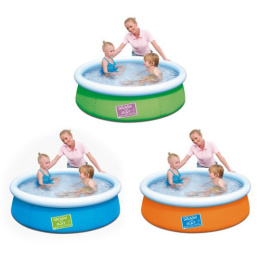 Бассейн надувной круглый  477л 152х38см, с надувным бортом, цветной BestWay 57241/004861