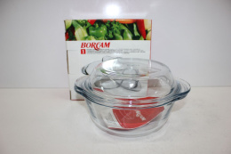 Кастрюля стеклянная жаропрочная круглая 0,84л, в коробке Borcam 59033 GB