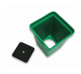 Стаканчик для рассады пластиковый квадратный с вкладышем  6х6,5х6,5см 150мл Урожай Агропласт Б00199