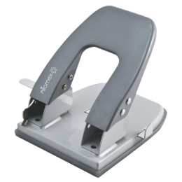 Дырокол  45 листов Attomex, металлический, с линейкой, серый, в картон. коробке 4020313