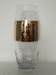 Ваза для цветов стеклянная бочонок h-26см Flora Мозаик, в п/у Gid Glass GN43966/01