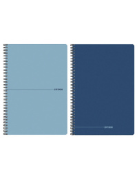Тетрадь  96 листов А4 В синих тонах, гребень Т96-9184