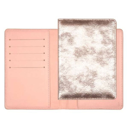 Обложка для паспорта Devente Voyager, искусственная кожа, розовый перламутр 1030011