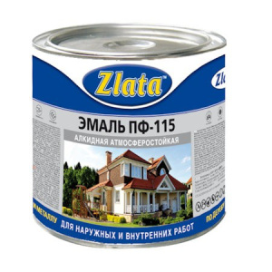 Эмаль ПФ-115 ГОСТ серая  1,8кг Zlata