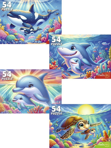 Пазлы   54 элемента Подводный мир П54-2501