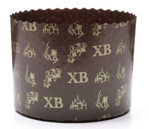 Форма для выпечки бумажная для кулича d- 9см h-9см ХВ Золото