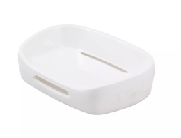 Мыльница настольная пластиковая Reef 12,6х8,6х2,9см, белый Полимербыт С24602